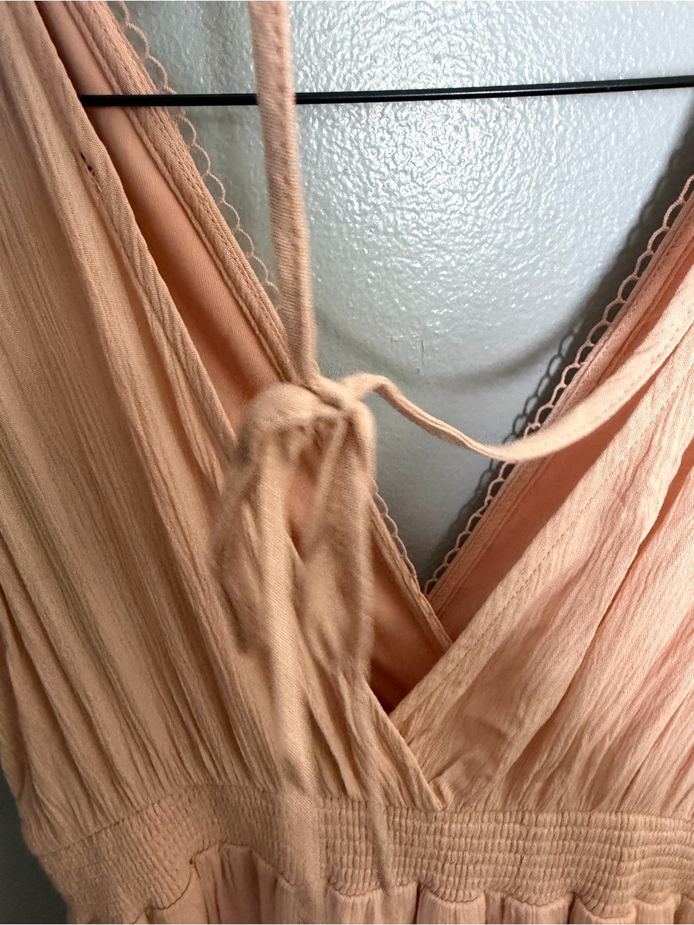 Shinestar Lace-Trim Maxi Dress in Blush Pink - Picture 5 of 8